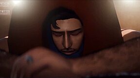 сцена#3 за видео: Gay porn in 3D: happy ending with a massage